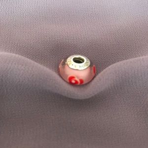 Glass Pandora Rose Charm